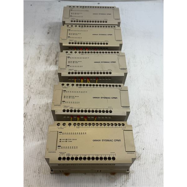 (5) Omron #CPM1-20CDR-A Programmable Controllers