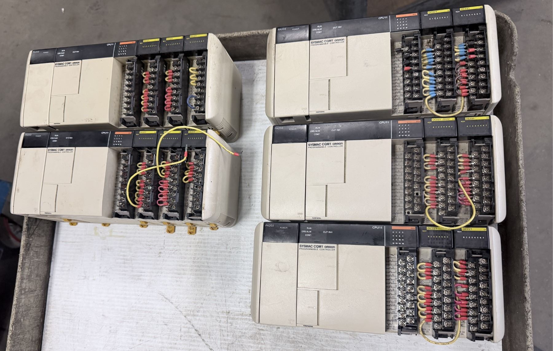 Omron Panel Rack Lot of (5) Omron Racks - BTM Industrial