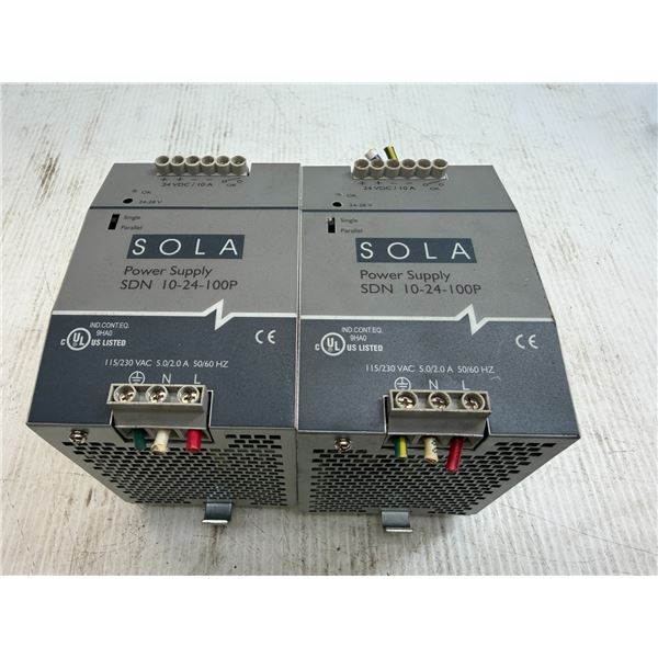 (2) SOLA #SDN 10-24-100P Power Supplies