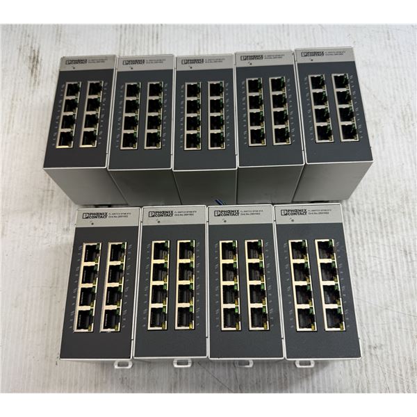 Lot of (9) Phoenix Contact #FL SWITCH SFNB 8TX / #2891002