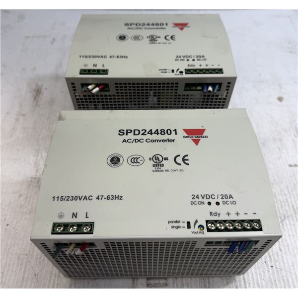 (2) Carlo Gavazzi #SPD244801 Power Supplies