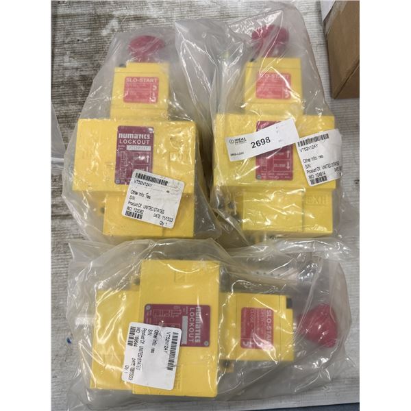 (3) Numatics #VT52N12AY Lock Outs