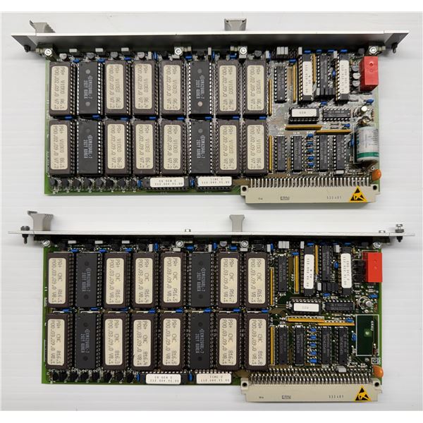 (2) Erni #6120.521.246 990EMEM.246 64KW Paged Ram/EPROM Memory Boards