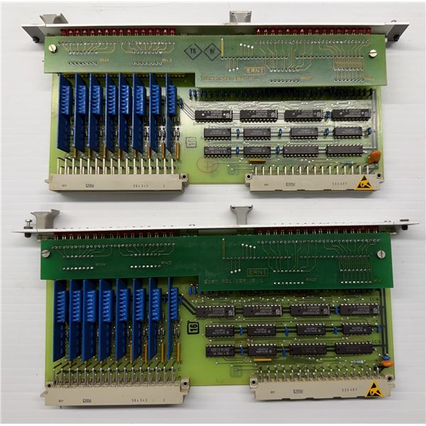 (2) Erni #6120.521.408 990E.CIF.408 32 ISO IN +24 CDC Common Boards