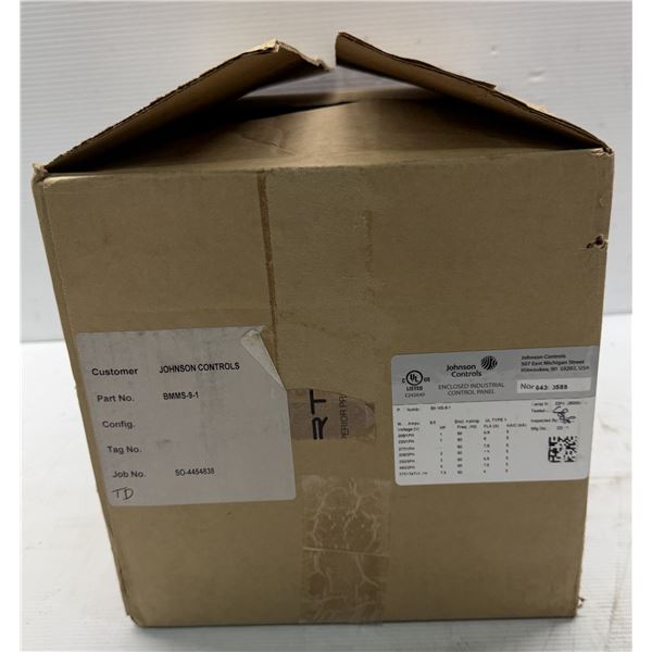 Johnson Controls #BMMS-9-1 Smart Start Enclosed Industrial Control Panel