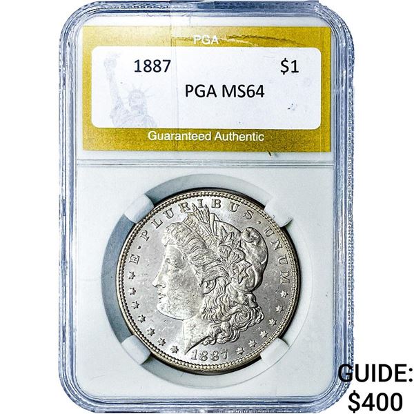1887 Morgan Silver Dollar PGA MS64