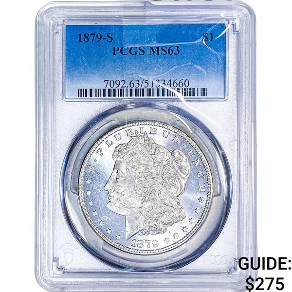 1879-S Morgan Silver Dollar PCGS MS63
