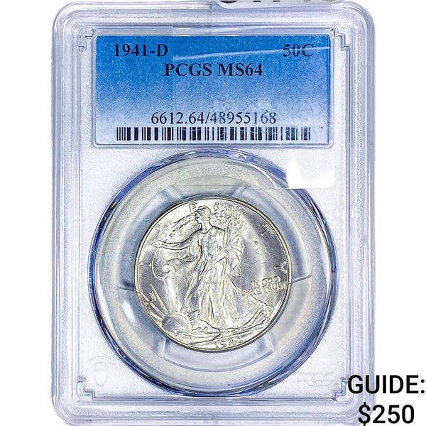 1941-D Walking Liberty Half Dollar PCGS MS64