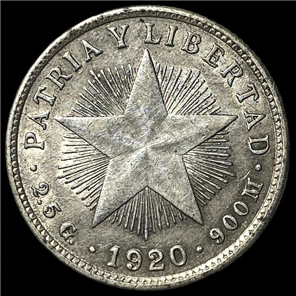 1920 Cuba Silver 10 Centavos