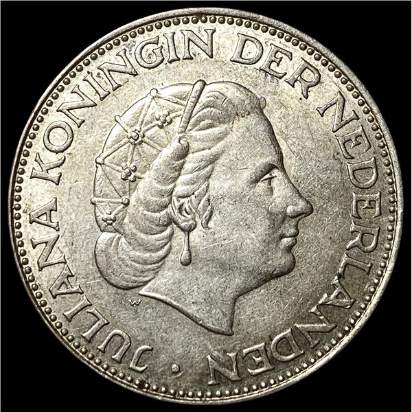 1960 Netherlands Silver 2 1/2 Gulden
