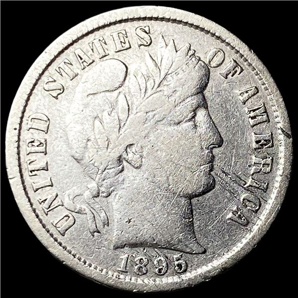 1895 Silver Barber Dime LIGHTLY CIRCULATED