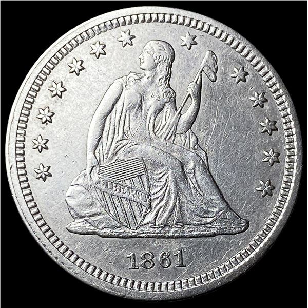 1861 Seated Liberty Quarter CLOSELY  UNCIRCULATED