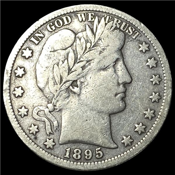 1895-S Silver Barber Half Dollar LIGHTLY  CIRCULATED