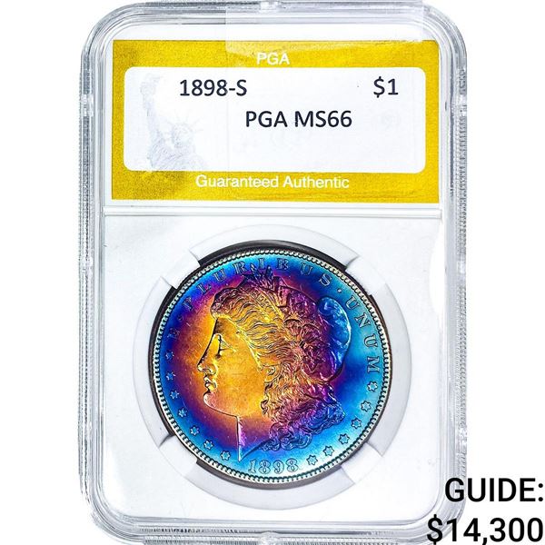1898-S Morgan Silver Dollar PGA MS66