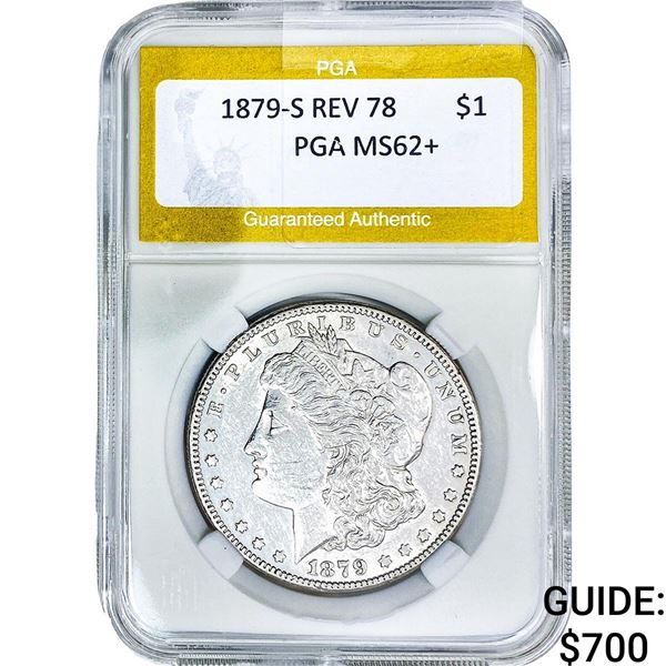1879-S Morgan Silver Dollar PGA MS62+