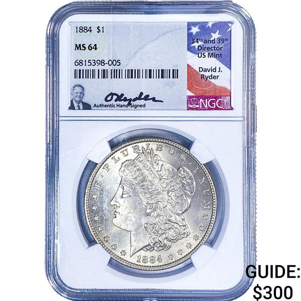 1884 Morgan Silver Dollar NGC MS64