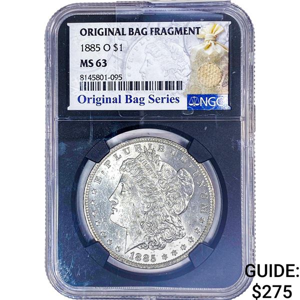 1885-O Morgan Silver Dollar NGC MS63