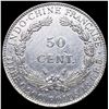 Image 2 : 1936 French Indo-China Silver 50 Centimes