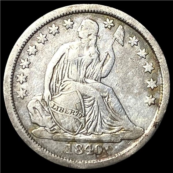 1840 Silver Seated Liberty Dime LIGHTLY CIRCULATED