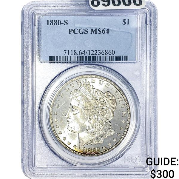 1880-S Morgan Silver Dollar PCGS MS64