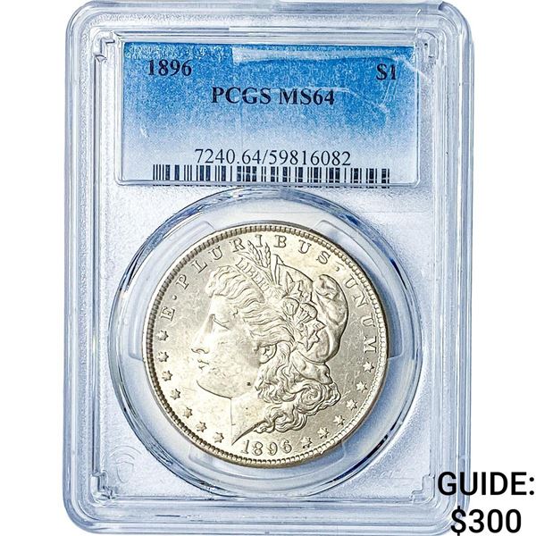 1896 Morgan Silver Dollar PCGS MS64