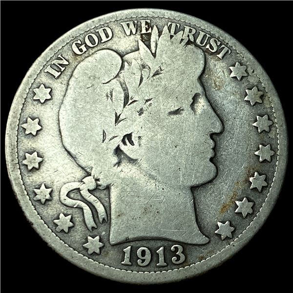 1913 Silver Barber Half Dollar LIGHTLY CIRCULATED