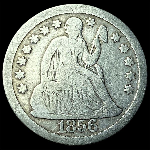 1856 Silver Seated Liberty Dime NEARLY UNCIRCULATED