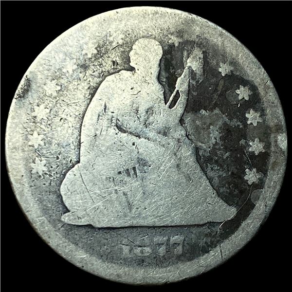 1877-CC Silver Seated Liberty Quarter NICELY CIRCULATED