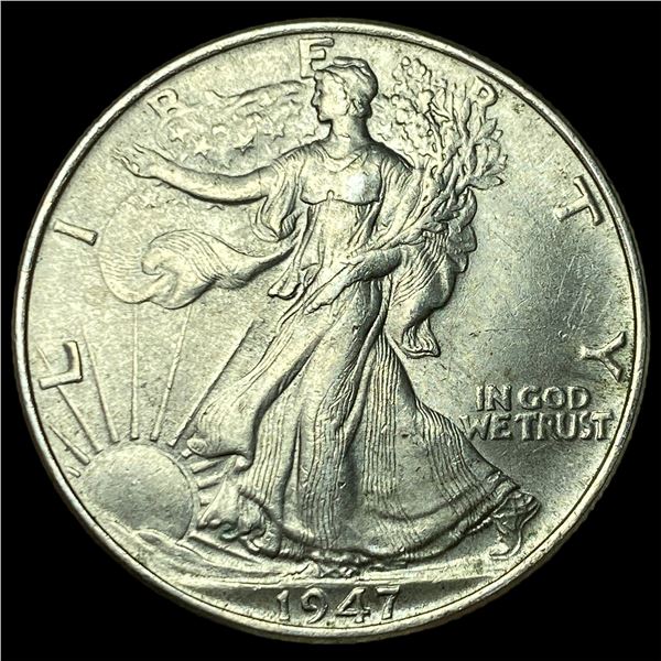 1947 Silver Walking Liberty Half Dollar GEM BU