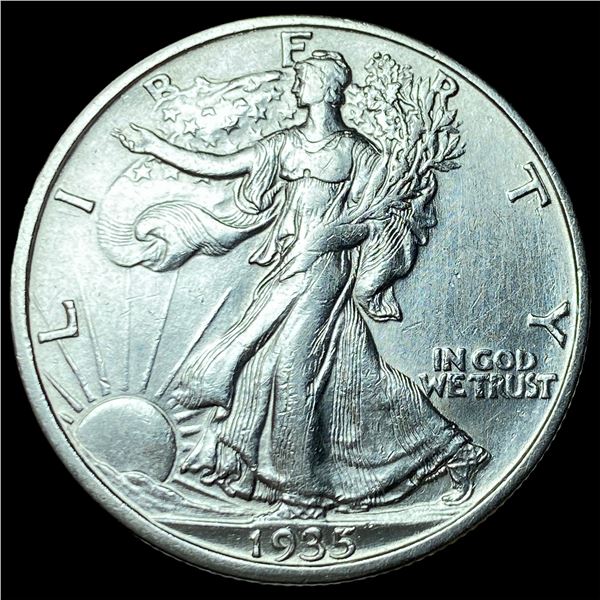1935-S Silver Walking Liberty Half Dollar CHOICE BU