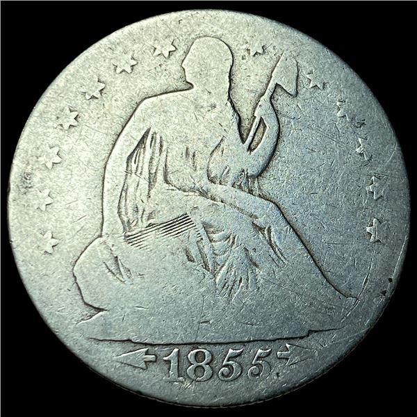1855-O Arrows Seated Liberty Half Dollar NICELY CIRCULATED