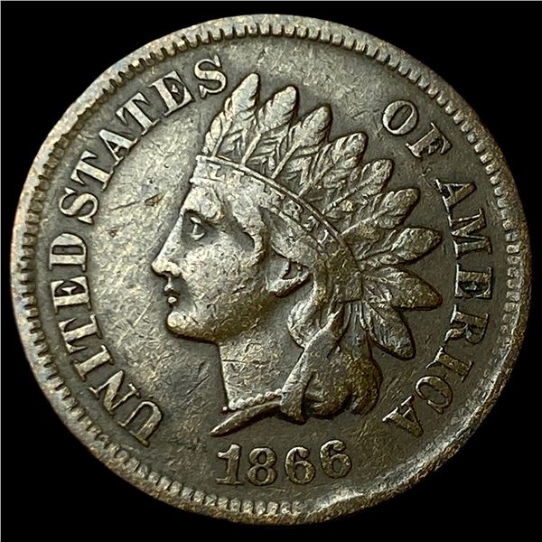 1866 Indian Head Cent NEARLY UNCIRCULATED