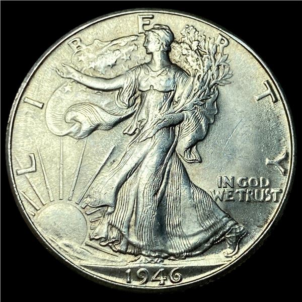 1946-D Silver Walking Liberty Half Dollar GEM BU