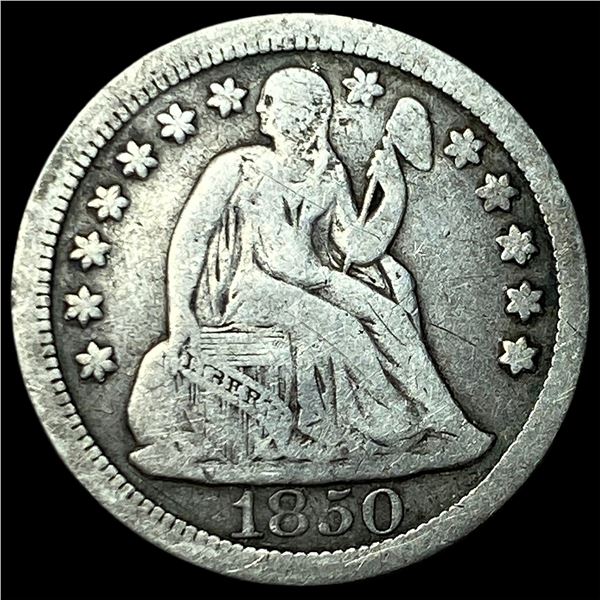 1850 Silver Seated Liberty Dime LIGHTLY CIRCULATED