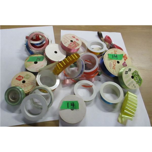 ESTATE:  BOX C/W ASSORTED RIBBON