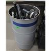 Image 1 : ESTATE:  METAL BARREL & SOLAR LIGHTS