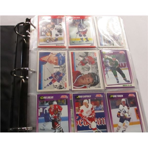 COLLECTABLE:  BINDER C/W NHL HOCKEY CARDS