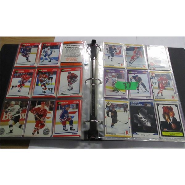 COLLECTABLE:  BINDER C/W NHL HOCKEY CARDS