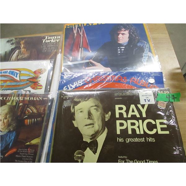 COLLECTABLE:  BUNDLE OF RECORDS INCLUDING TANYA TUCKER, DOLLY PARTON, AC/DC, ETC