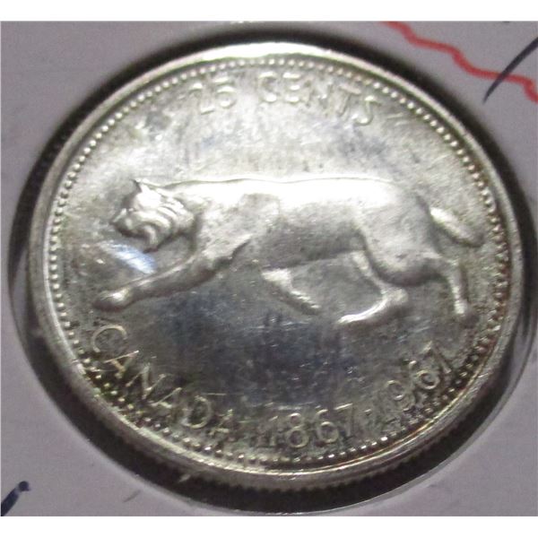 1967 CH/BU LYNX CANADA SILVER QUARTER