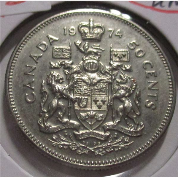 1974 UNCIRCULATED CANADA HALF DOLLAR
