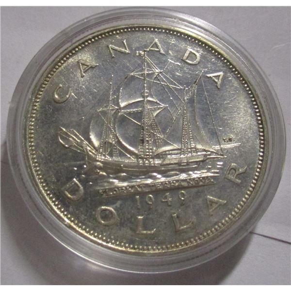 1949 SHIP CANADA SILVER DOLLAR