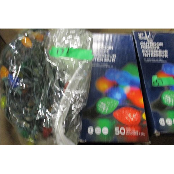 ESTATE:  BOX C/W CHRISTMAS LIGHTS