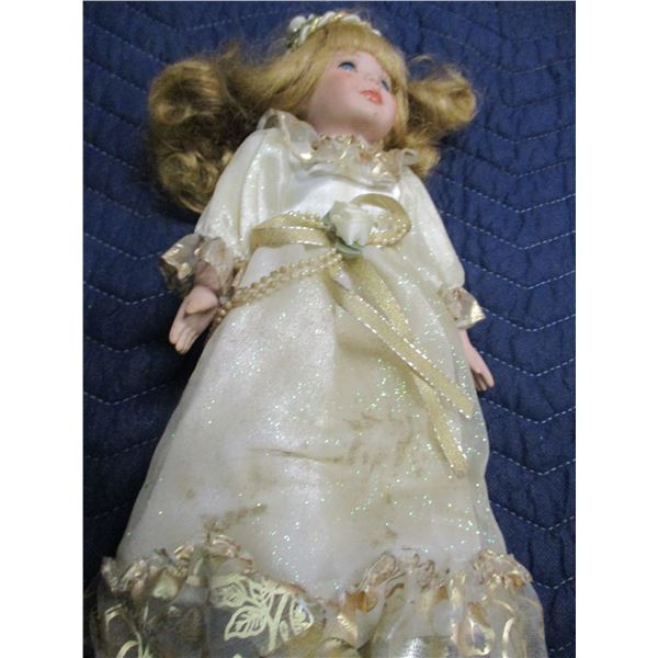 ESTATE:  APPROX. 12" BISQUE PORCELAIN COLLECTABLE DOLL
