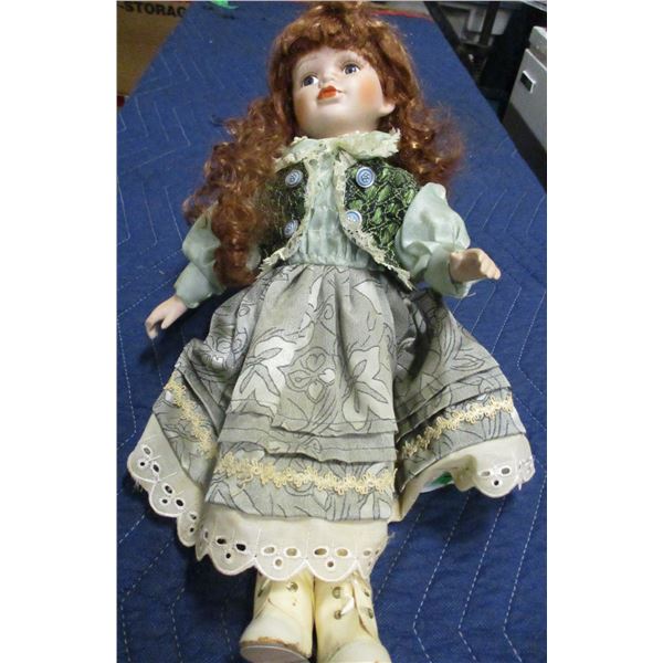 ESTATE:  APPROX. 16" BISQUE PORCELAIN COLLECTABLE DOLL