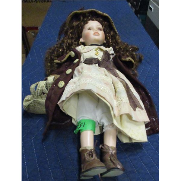 ESTATE:  APPROX. 23" BISQUE PORCELAIN COLLECTABLE DOLL