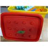 Image 2 : ESTATE:  PLASTIC MEGA BLOCK BIN & BLOCKS