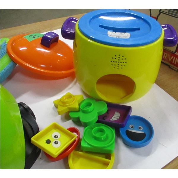ESTATE:  BIKE HELMET, TOY POT, BALL GLOVE