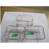 Image 2 : ESTATE:  3 GLASS CASSEROLES (APPROX. 7" X 5")