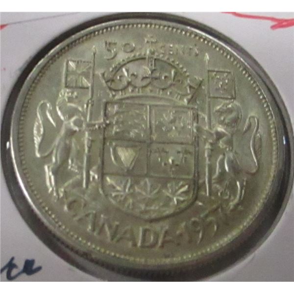 1957 CANADA SILVER HALF DOLLAR
